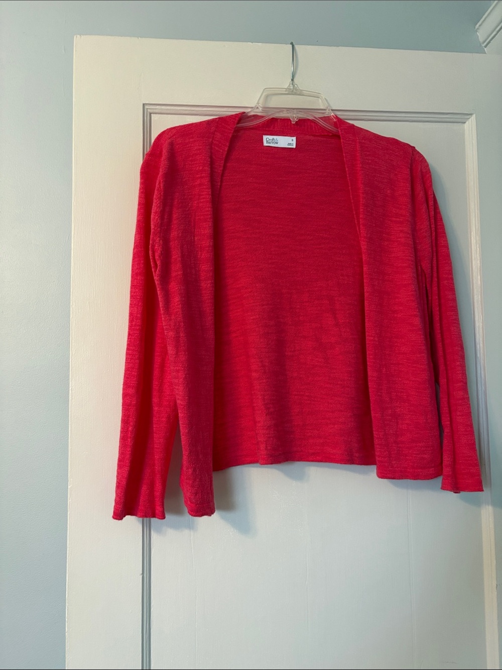 croft & barrow Open-Front Cardigan - Bright Red